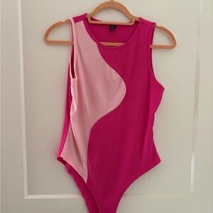 SHEIN Pink and Light Pink Bodysuit